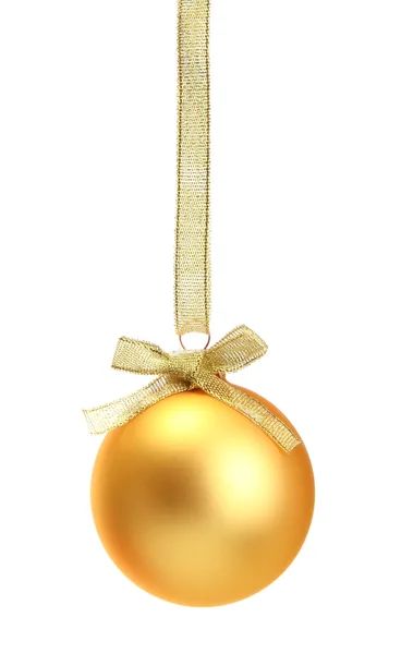 Piękny piłka Boże Narodzenie, na białym tle — Zdjęcie stockowe