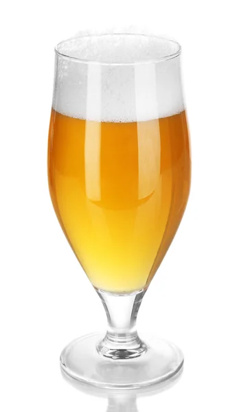 Glass of beer isolated on white — Stock Photo, Image