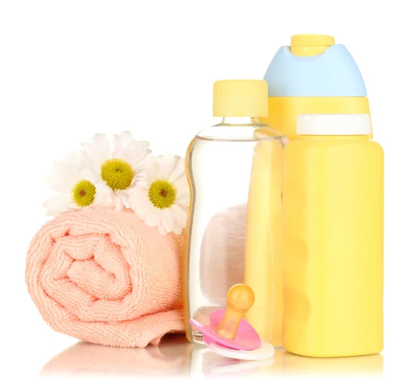 Cosméticos para bebés aislados en blanco — Foto de Stock
