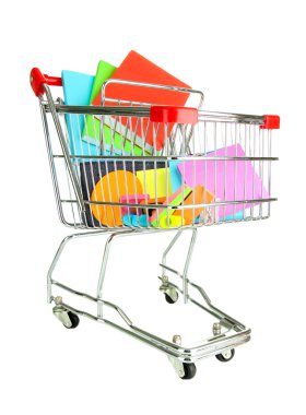 beyaz izole okul donanımları ile arabası