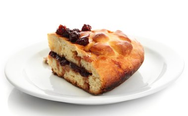 reçel ile lezzetli ev yapımı börek, isplated beyaz dilim