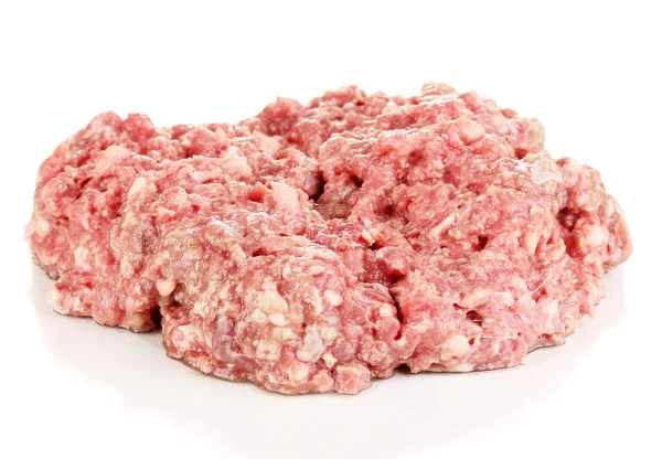 Raw ground meat isolated on white — Stock Photo, Image