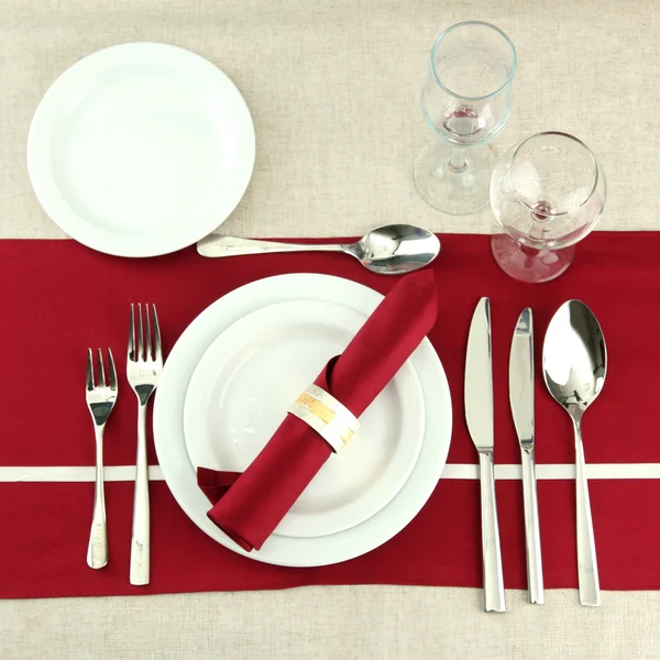 Configuração de mesa de férias, close-up — Fotografia de Stock