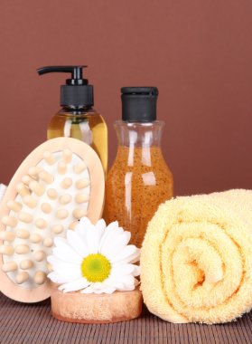 için bir vücut üzerinde kahverengi zemin ayarlayın.