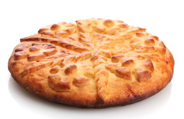 beyaz izole lezzetli ev yapımı pasta
