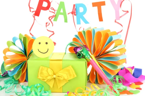 Party decorations isolated on white — Stock Photo, Image