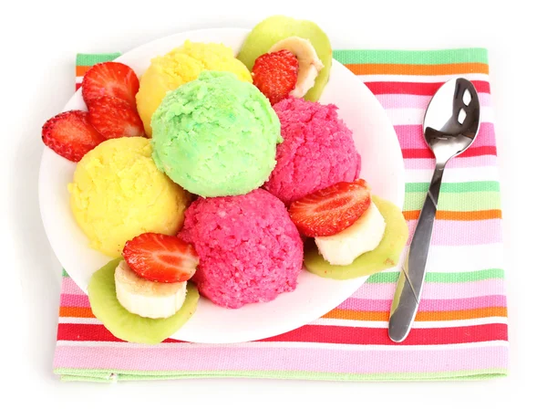 Delicioso helado aislado en blanco — Foto de Stock