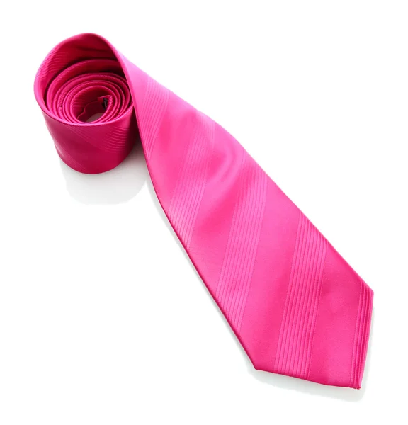 Roze stropdas geïsoleerd op wit — Stockfoto