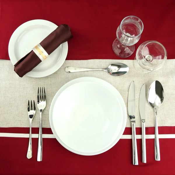 休日のテーブルの設定、クローズ アップ — ストック写真
