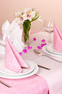 Restoran zarif Tablo ayarı