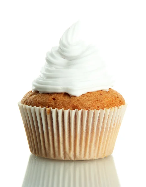 Gustoso cupcake, isolato su bianco — Foto Stock