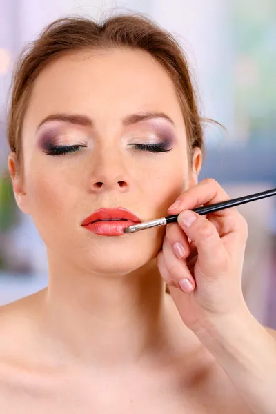 Backstage make-up — Stockfoto