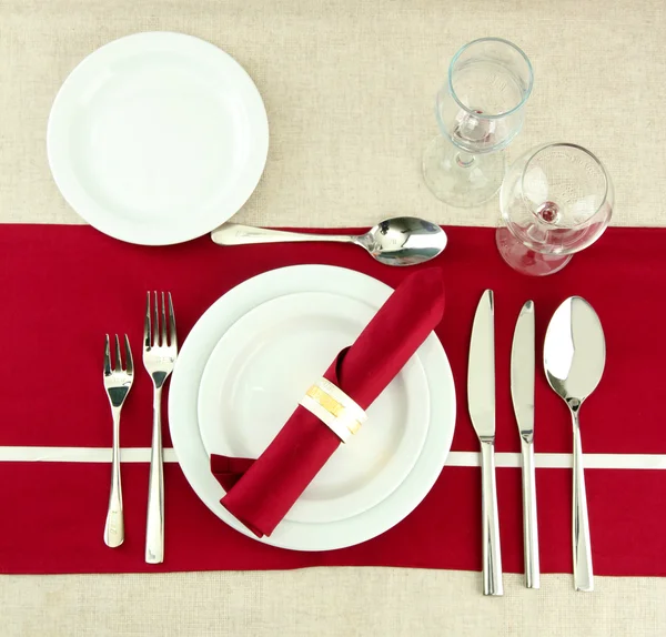 Holiday table setting, close up — Stock Photo, Image