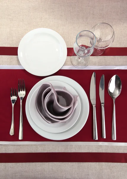 Holiday table setting, close up — Stock Photo, Image