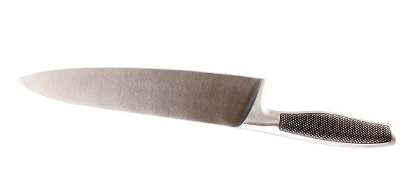 白で隔離されるシェフのナイフ — ストック写真