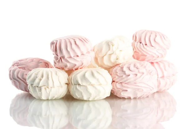 Marshmallows isolado em branco — Fotografia de Stock