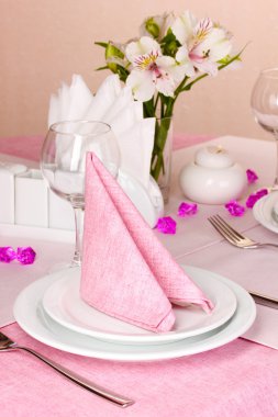 Restoran zarif Tablo ayarı