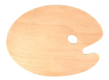 ahşap sanat palet üzerinde beyaz izole