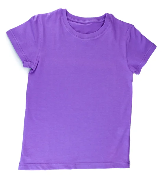 T-shirt violet isolé sur blanc — Photo