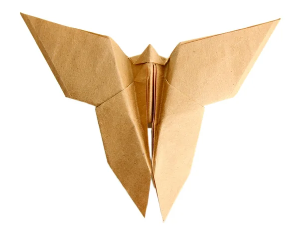 Бабочка Оригами изолирована на белом — стоковое фото