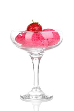 Lezzetli dondurma beyazda izole.