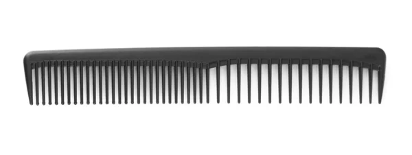 Black comb isolated on white — Stock Photo, Image