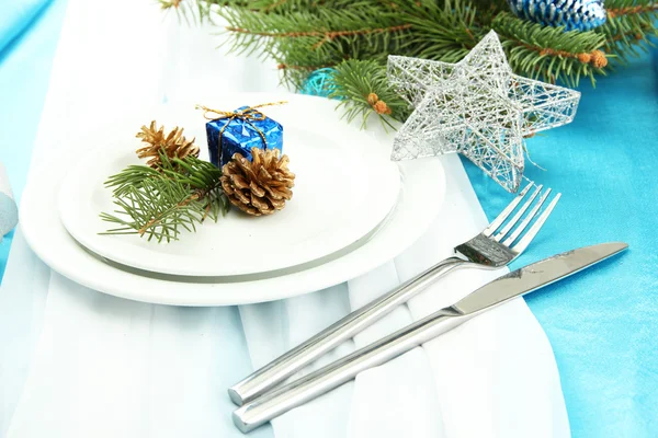 Beautiful christmas setting, close up — Stock Photo, Image