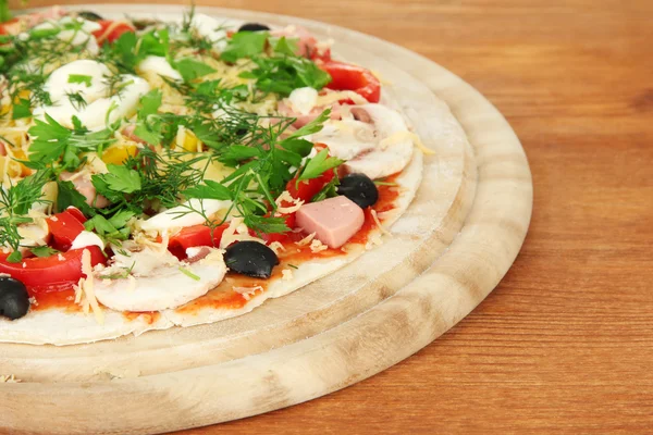 Processo di preparazione della pizza — Foto Stock