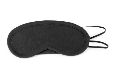 uyku maskesi üzerine beyaz izole