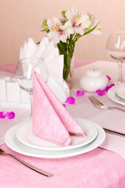 Restoran zarif Tablo ayarı