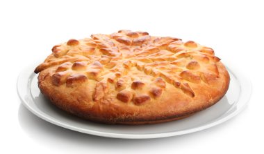 beyaz izole lezzetli ev yapımı pasta