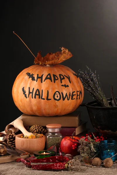 Laboratório de Halloween assustador, close-up — Fotografia de Stock