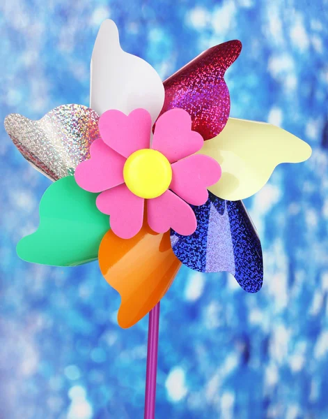 Colored pinwheel on bright background — Stock Photo, Image