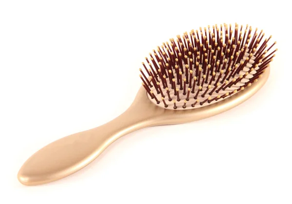 Escova de cabelo isolada em branco — Fotografia de Stock