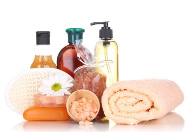 beyaz izole bir vücut bakımı için ayarla