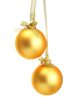 beyaz izole güzel Noel topları