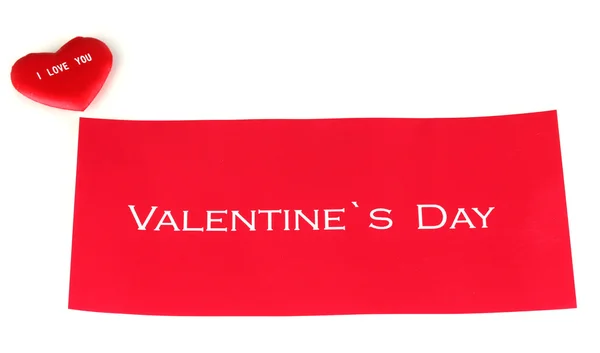 Tarjeta de felicitación para San Valentín aislada en blanco — Foto de Stock