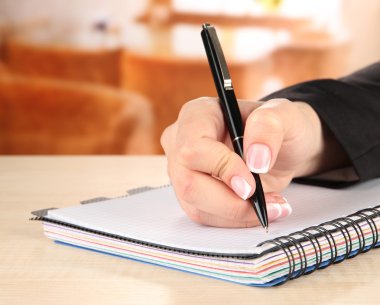defter, parlak zemin üzerine el yazma