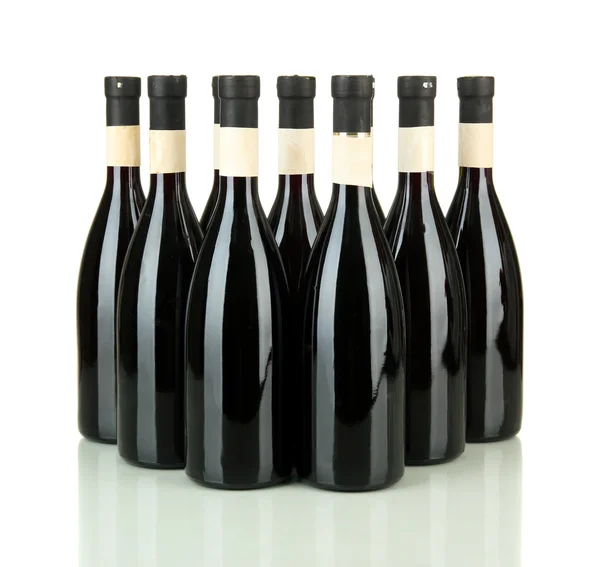 Vinflaskor isolerad på vit — Stockfoto