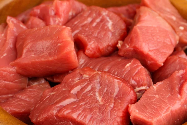 Surowe mięso wołowe z bliska — Zdjęcie stockowe