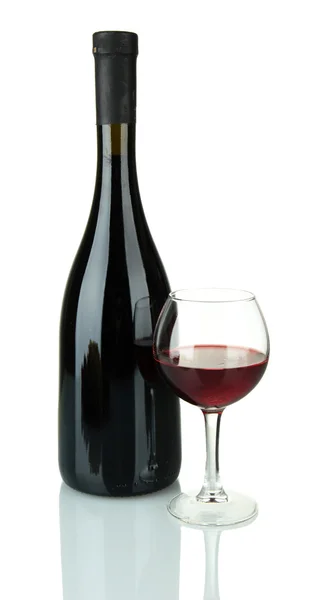 Vino rosso isolato su bianco — Foto Stock