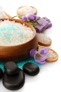 çiçekli beyaz izole güzel spa ayarı