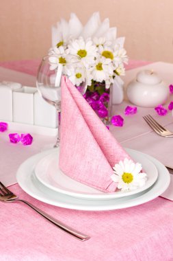 Restoran zarif Tablo ayarı