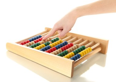 beyaz izole bir abaküs sayma muhasebeci