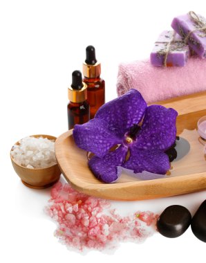 beyaz izole güzel spa ayarı