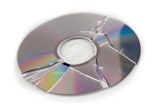 壊れたディスクを白で隔離される情報 — ストック写真
