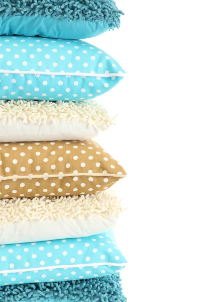 Colina travesseiros coloridos isolados no branco — Fotografia de Stock
