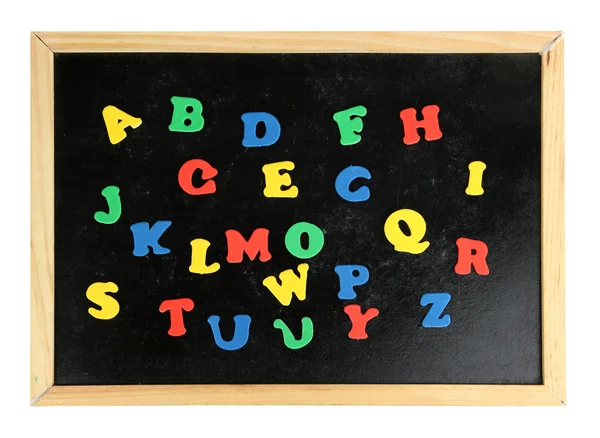 Colorful letters on school board close-up — Stock Photo, Image