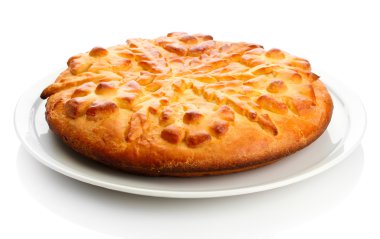 beyaz izole lezzetli ev yapımı pasta