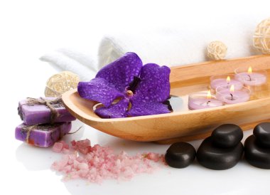 beyaz izole güzel spa ayarı